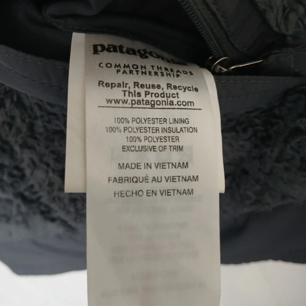 Patagonia Los Gatos Hooded Vest Women's XS Forged Grey Full Zip Reversible 25221